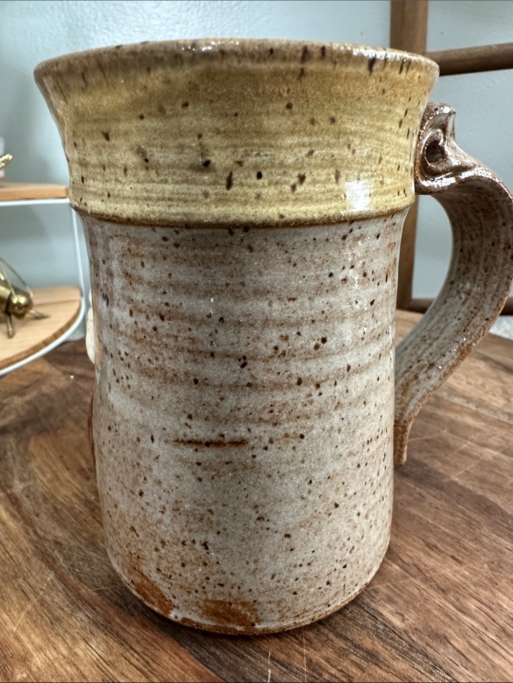 Vintage John Coiner Art Pottery Handmade Figural Unicorn Horse Mug Vessel - Picture 9 of 17